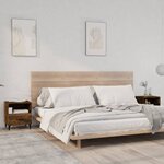 vidaXL Tables de chevet 2 Pièces Chêne fumé Bois d'ingénierie