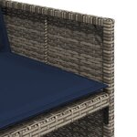 vidaXL Ensemble à manger de jardin 9 Pièces coussins gris résine tressée