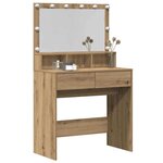 vidaXL Table de Toilette Chêne artisanal 80 x 41 x 134 5 cm