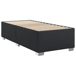 vidaXL Sommier à lattes de lit avec matelas Noir 80x200cm Similicuir