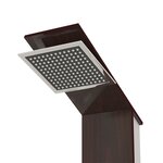 vidaXL Système de panneau de douche Verre Marron