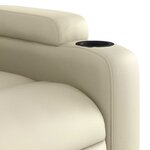vidaXL Fauteuil inclinable de massage Crème Similicuir