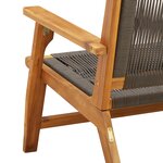 vidaXL Banc de jardin Gris 76x122x73 cm en bois massif d'acacia