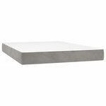 vidaXL Sommier à lattes de lit matelas et LED Gris clair 140x190 cm