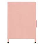 vidaXL Table de chevet Rose 35x35x51 cm Acier