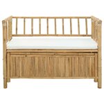vidaXL Banc de Rangement de Jardin 110 x 47 x 80 cm Bambou Naturel