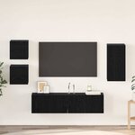 vidaXL Ensemble meuble TV 5 Pièces Chêne noir Bois d'ingénierie