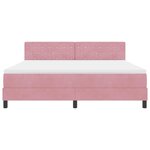 vidaXL Lit à ressorts avec matelas Rose 180 x 200 cm Velours