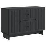 vidaXL Buffet avec tiroir Noir 89 x 34 5 x 60 cm Bois d'ingénierie
