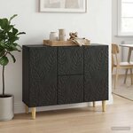 vidaXL Buffet Noir 89 x 34 5 x 60 cm Bois d'ingénierie