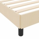 vidaXL Lit à ressorts avec matelas Crème 120 x 190 cm tissu