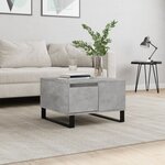 vidaXL Table basse gris béton 55x55x36 5 cm bois d'ingénierie