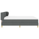 vidaXL Lit à Ressorts avec Matelas Crème 90x200 cm Tissu Gris foncé