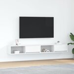vidaXL Meubles TV 2 Pièces blanc 100x31x25 5 cm bois d'ingénierie