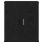 Armoire à chaussures vidaXL en chêne noir 60x35x70 cm en bois d'ingénierie