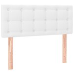 vidaXL Sommier à lattes de lit avec matelas blanc 120x190cm similicuir