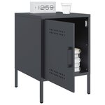 vidaXL Tables de chevet 2 Pièces anthracite 36x39x50 5 cm acier