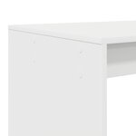 vidaXL Bureau d'écriture Blanc Bois d'ingénierie Moyen Rangements