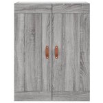 vidaXL Buffet haut Sonoma gris 69 5x34x180 cm Bois d'ingénierie