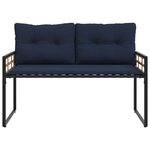 vidaXL Banc à couches en bois Uni Bleu marine 114 x 55 x 77 cm