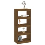 vidaXL Bibliothèque/Séparateur de pièce Marron miel 60x30x135 5 cm Pin