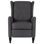 vidaXL Fauteuil de massage inclinable Gris foncé Tissu