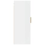 vidaXL Armoire murale Blanc brillant 35x34x90 cm Bois d'ingénierie