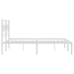 vidaXL Cadre de lit métal sans matelas et tête de lit blanc 150x200 cm