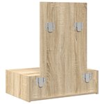 vidaXL Table de Maquillage Murale Chêne de Sonoma 60x40x70 cm