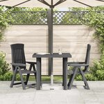 vidaXL Table de jardin Anthracite 80x75x72 cm Plastique