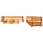 vidaXL Canapés de jardin palette 6 Pièces bois marron miel