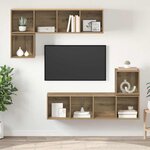 vidaXL Ensemble meuble TV 4 Pièces chêne artisanal 37 x 37 x 142.5 cm
