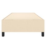 vidaXL Cadre de lit à ressorts crème 90x200 cm tissu