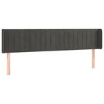 vidaXL Tête de lit avec oreilles Gris foncé 163x16x78/88 cm Velours