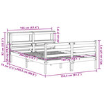 vidaXL Cadre de lit avec tête de lit blanc 150x200 cm bois pin massif