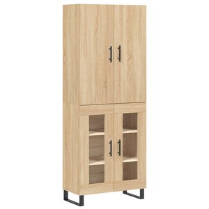 vidaXL Buffet haut Chêne sonoma 69 5x34x180 cm Bois d'ingénierie