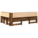 vidaXL Tête de lit de rangement Chêne fumé 160 cm Bois d'ingénierie