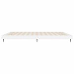 vidaXL Cadre de lit blanc brillant 160x200 cm bois d'ingénierie
