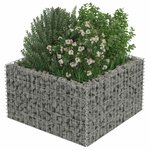 vidaXL Lit surélevé à gabion Acier galvanisé 90x90x50 cm