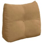 vidaXL Coussin de Dos Marron 60 x 24 x 50 cm Velours
