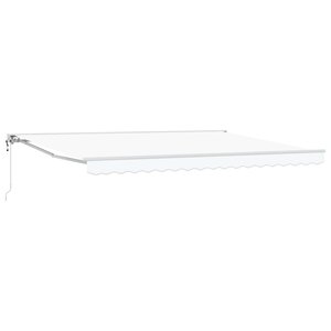 vidaXL Auvent rétractable électrique Blanc 4 × 3 5 m