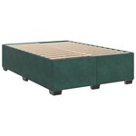 vidaXL Sommier à lattes de lit et matelas Vert foncé 140x200cm Velours