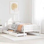 vidaXL Cadre de lit sans matelas blanc 100x200 cm bois de pin massif