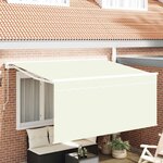 vidaXL Auvent Rétractable Crème 300 x 200 cm tissu