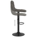 vidaXL Tabourets de bar lot de 2 gris foncé velours