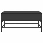 vidaXL Table basse noir 100x50x45 cm bois d'ingénierie et métal