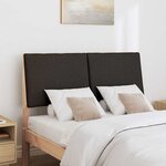 vidaXL Tête de lit capitonnée Noir 135 cm Pin massif
