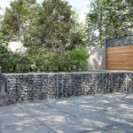 vidaXL Panier gabion avec couvercle 300x50x50 cm fer galvanisé