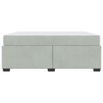 vidaXL Cadre de lit avec matelas Gris clair 180 x 200 cm Velours