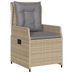 Ensemble salle à manger jardin 5 pièces Beige Rattan Synthétique